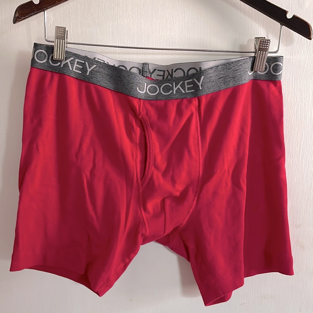 Jockey boxer brief red large